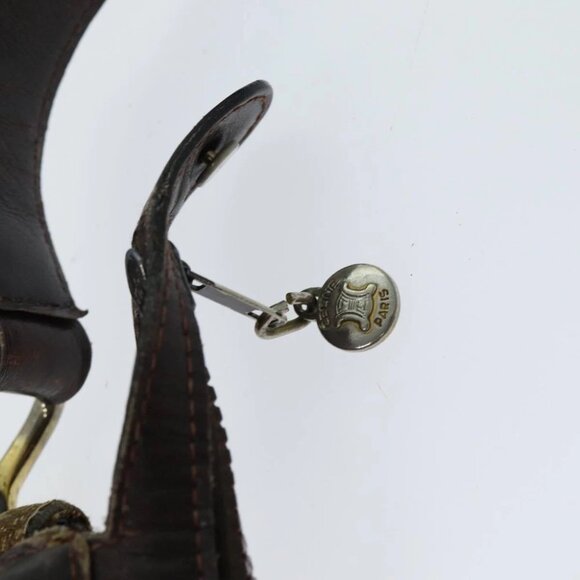 CELINE C Macadam Canvas Shoulder Bag Beige Brown Auth 81007 - Picture 11 of 15